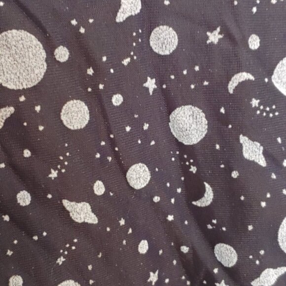 Long Sleeve Lined Planet Star Space Modest Midi Dress Science Astrology - Picture 3 of 5